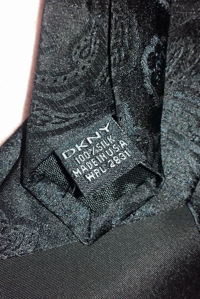 Originele stropdas van  DKNY / DONNA KARAN, Verzenden, Zo goed als nieuw, Zwart