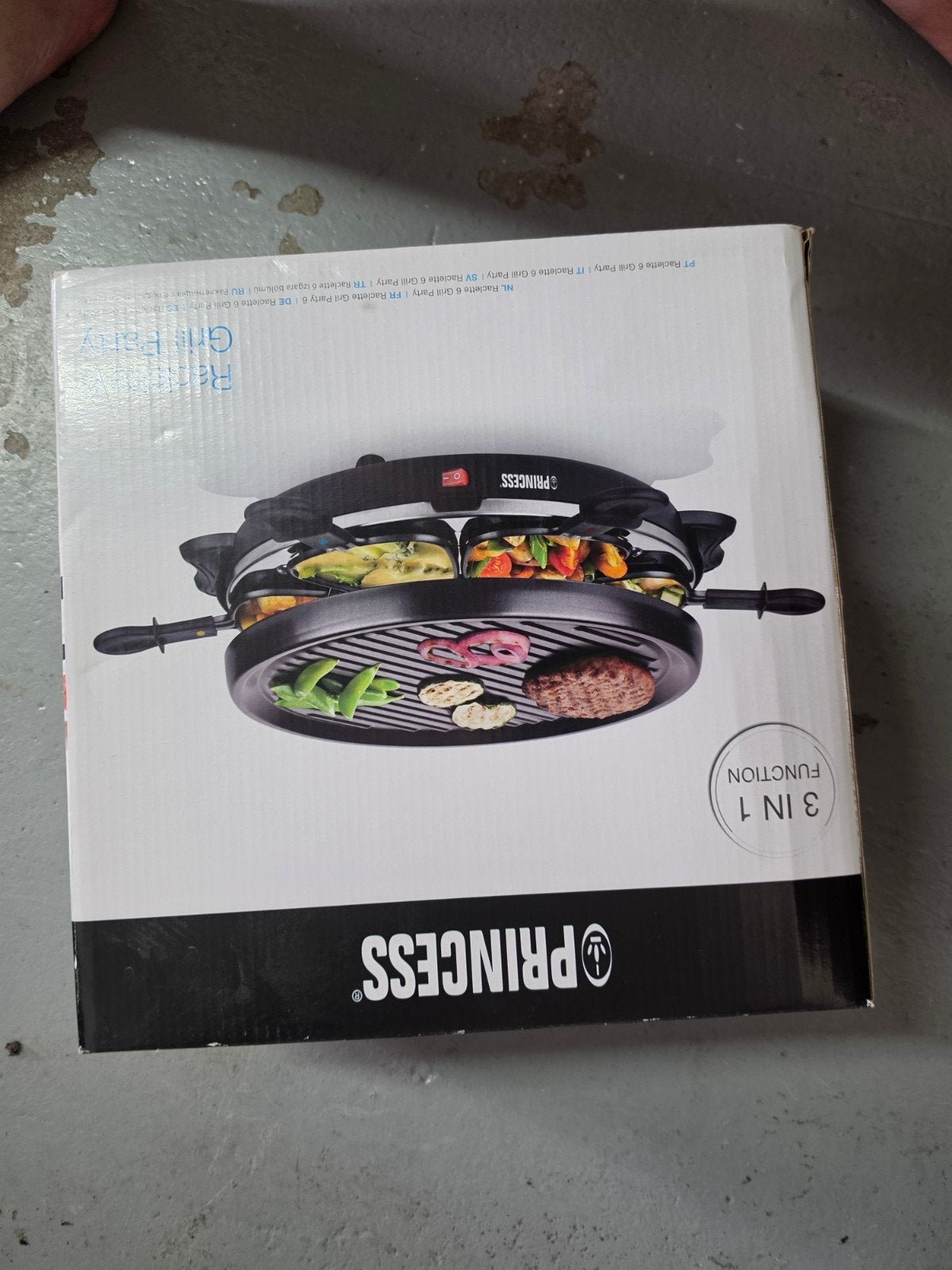 Princess Raclette 6 Grill Party - Nieuw in doos, Ophalen, Nieuw, 4 t/m 7 personen