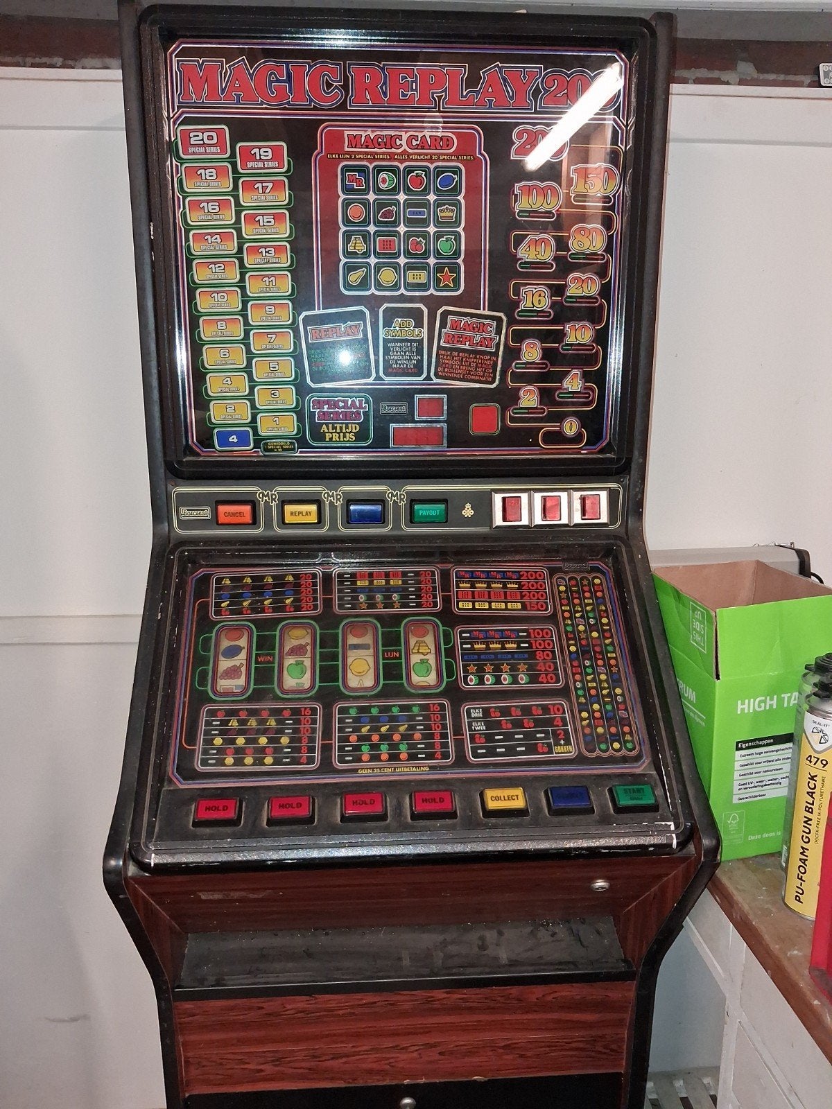 Magic Replay 200 gokkast - Vintage fruitautomaat, Overige munten, Ophalen of Verzenden, Gebruikt