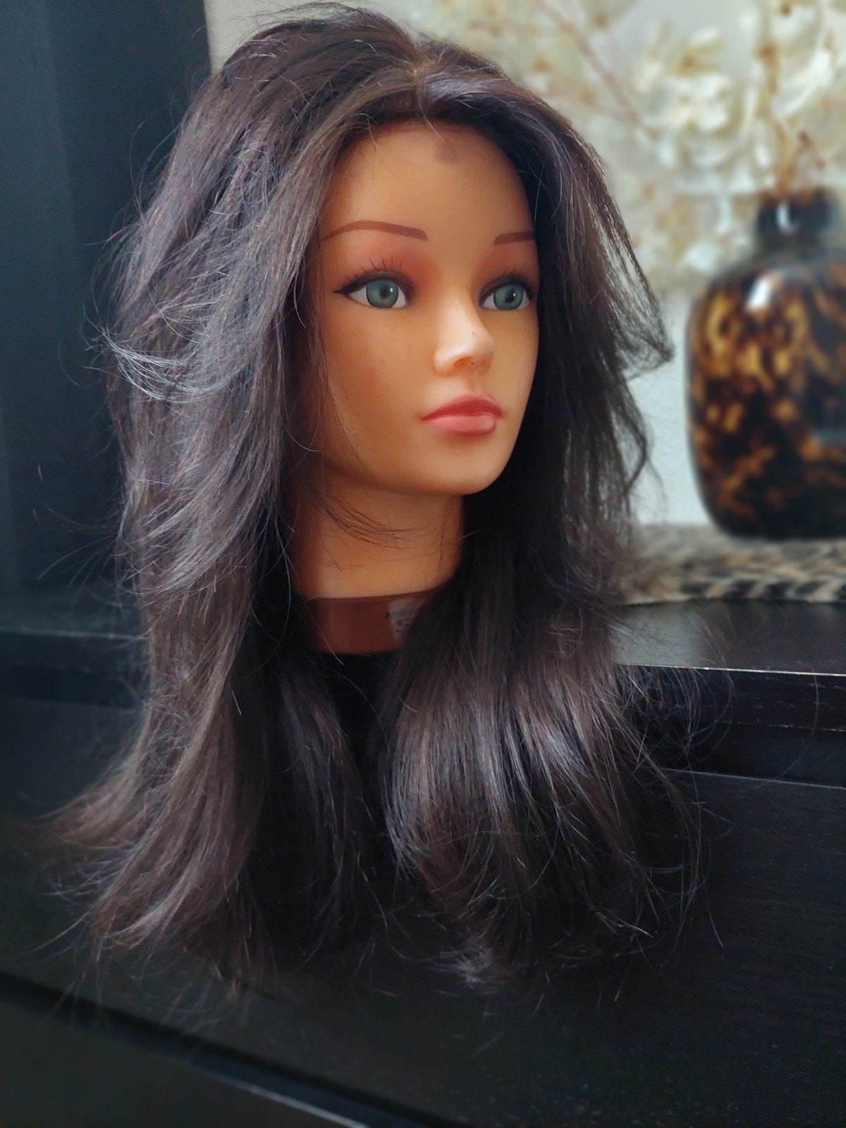 HD lace closure Pruik echt haar Mibella Raw Hair 16 inch, Ophalen of Verzenden, Nieuw, Pruik of Haarverlenging