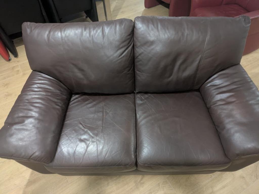 2-Seater Genuine Leather Sofa, Very Comfortable, Huis en Inrichting, Ophalen, Gebruikt, 150 tot 200 cm, Tweepersoons