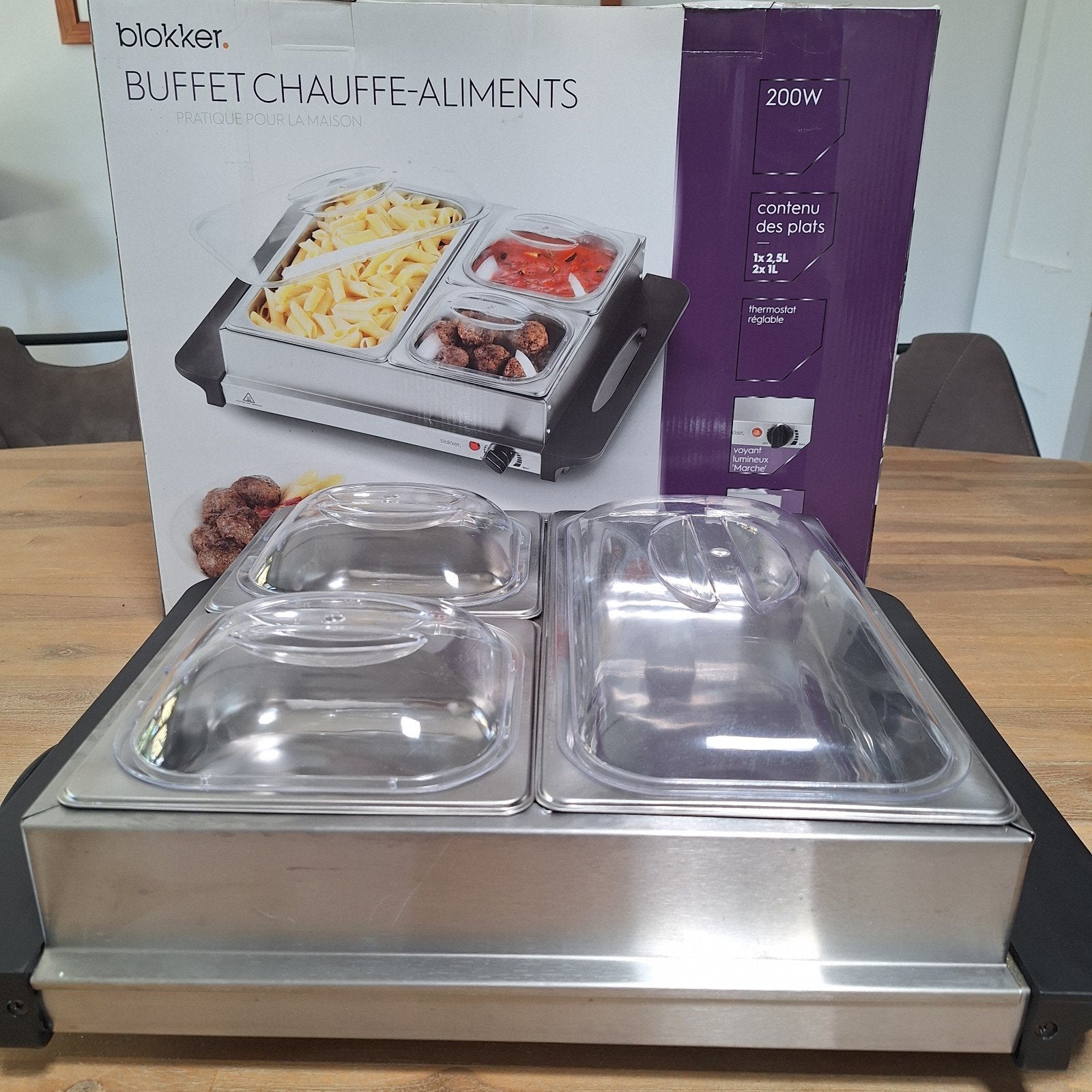 Blokker Buffet Chafing Dish - Warmhoudschaal 200W, Ophalen