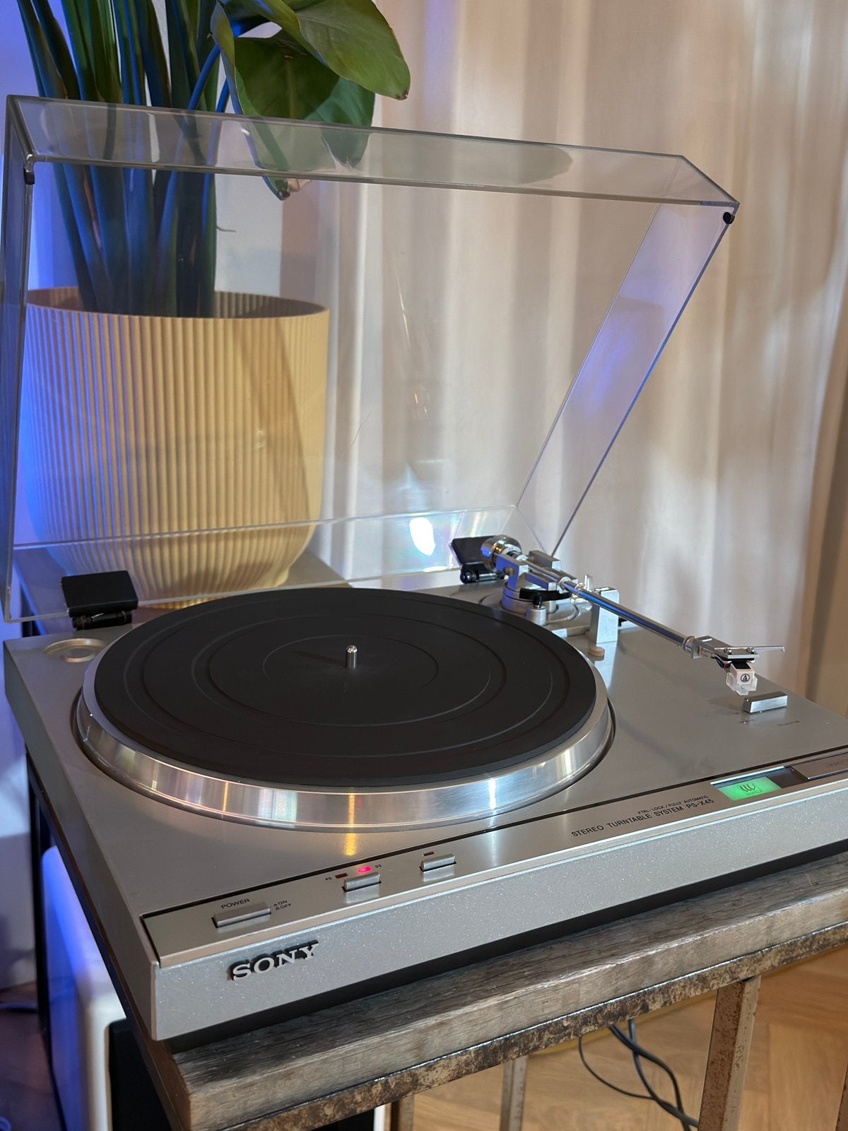 Vintage Sony PS-X45 vol automatische platenspeler, Automatisch, Ophalen of Verzenden, Zo goed als nieuw, Platenspeler