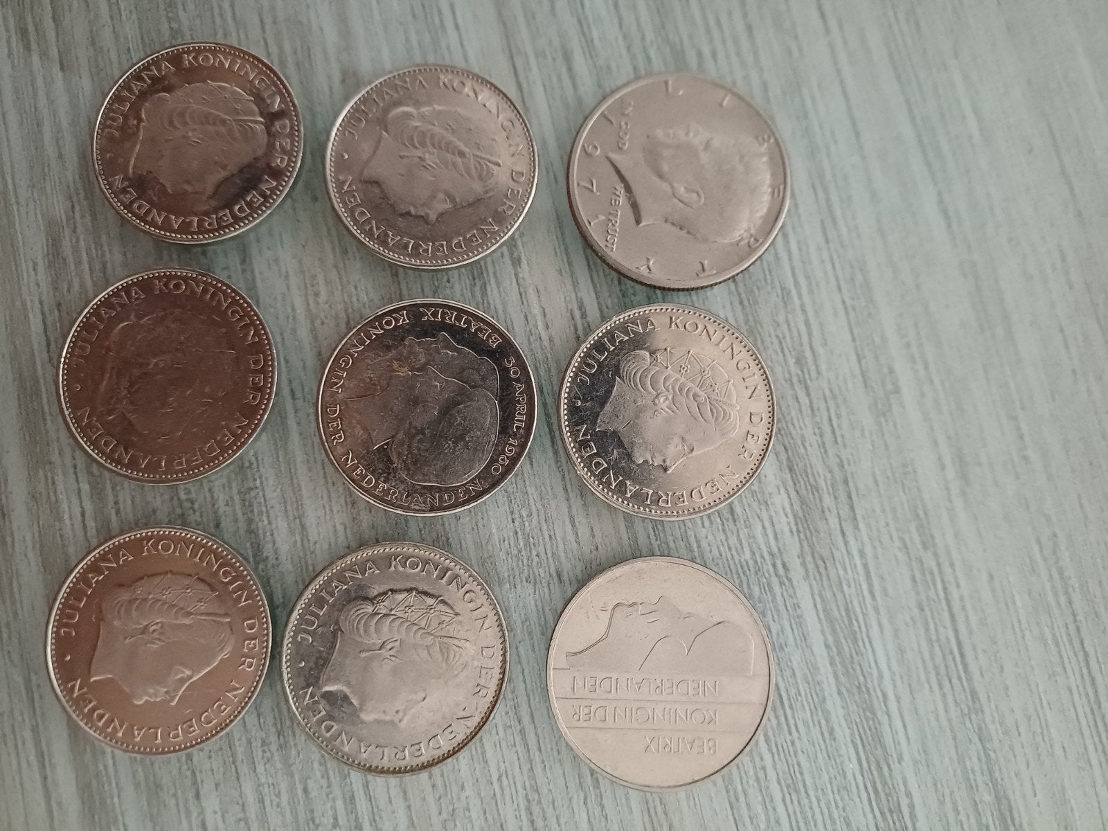 Diverse collectie munten en bankbiljetten, Ophalen of Verzenden, Koningin Juliana, Overige waardes, Setje