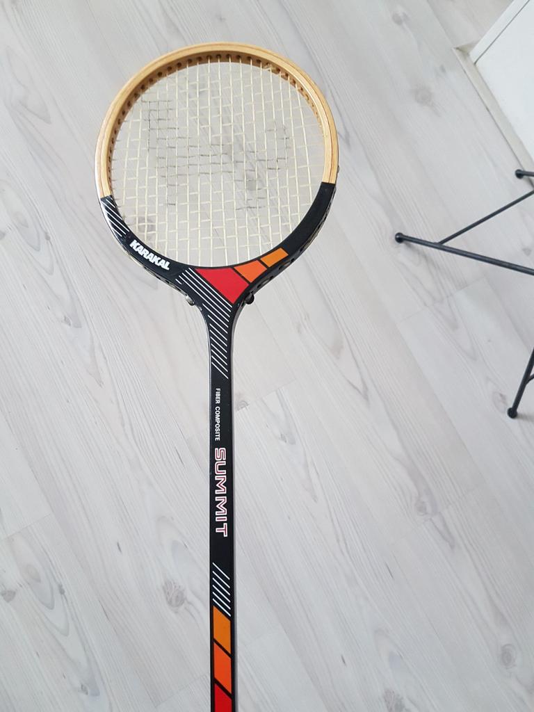 Karakal vintage houten badminton racket, Sport en Fitness, Badminton, Ophalen of Verzenden, Gebruikt