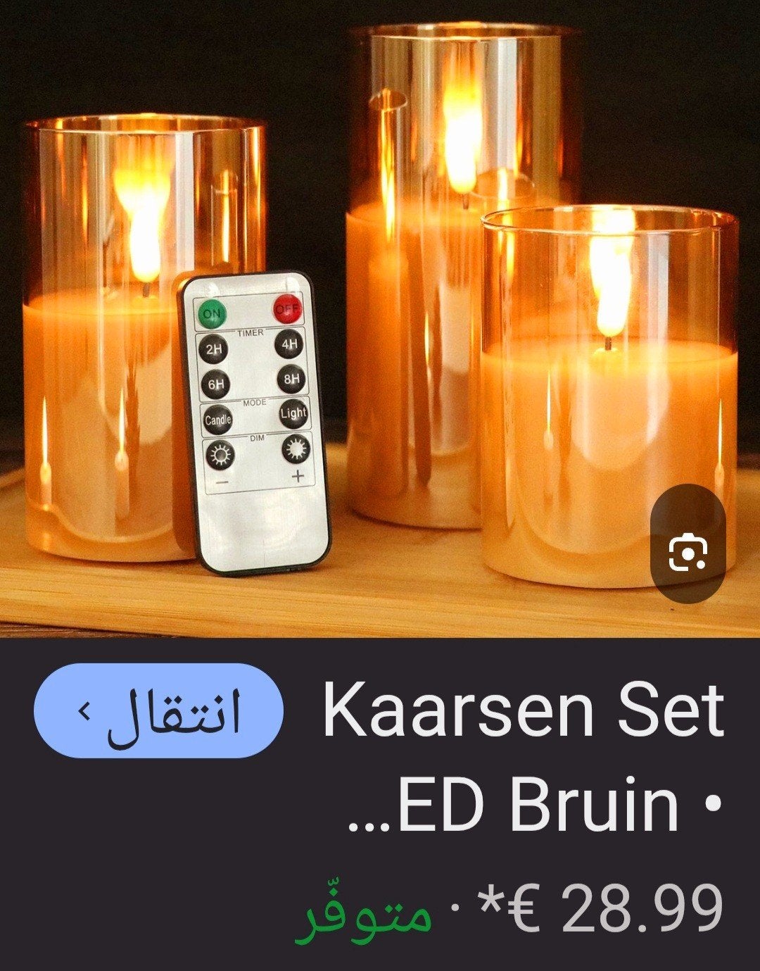 Set van 3 LED kaarsen met afstandsbediening, Kunststof, Overige merken, Nieuw, Oranje