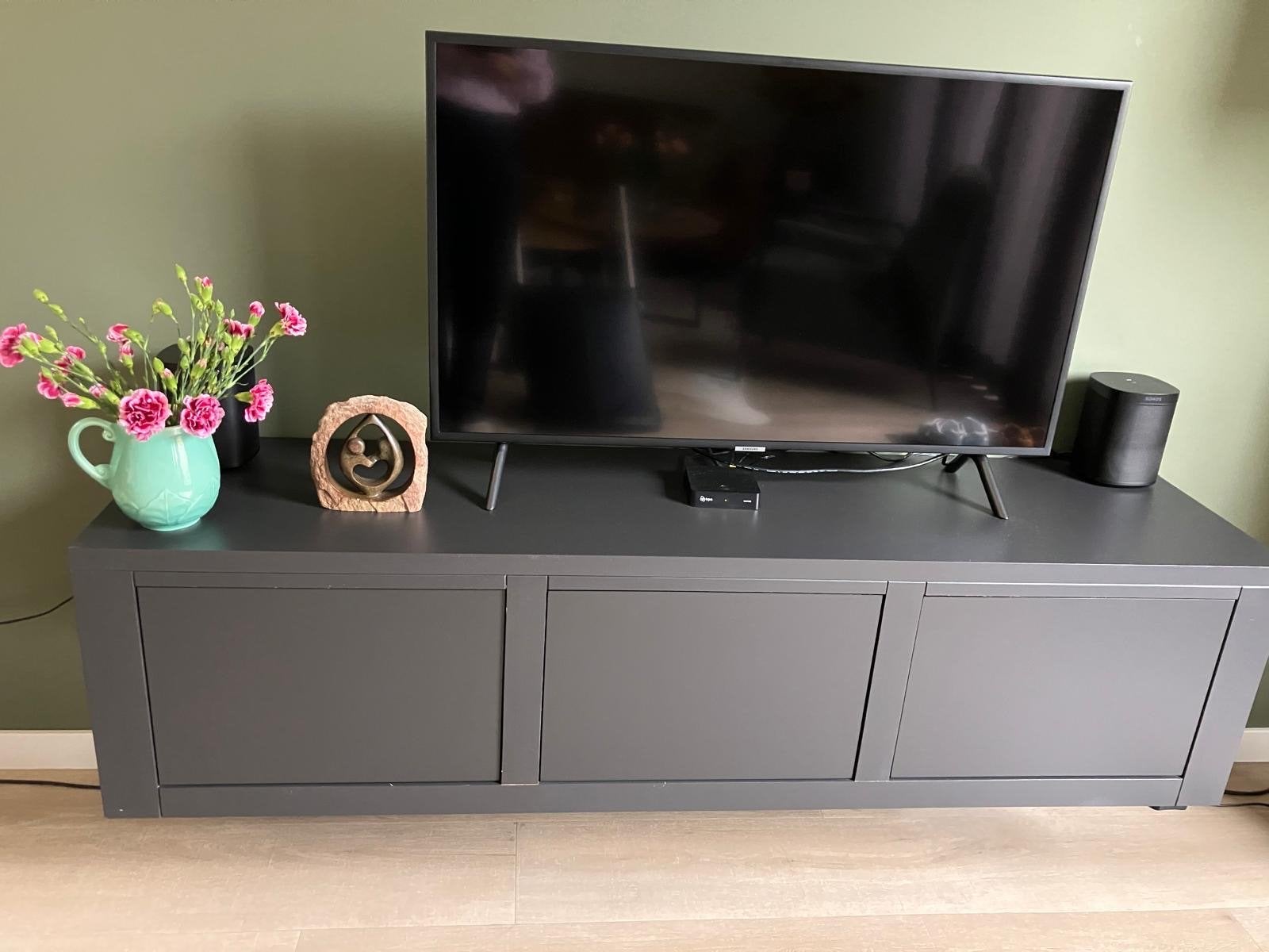 Op maat gemaakt TV dressoir - 159x40x40 cm - 3 push-open deu, Ophalen, 150 tot 200 cm, Zo goed als nieuw, Minder dan 100 cm