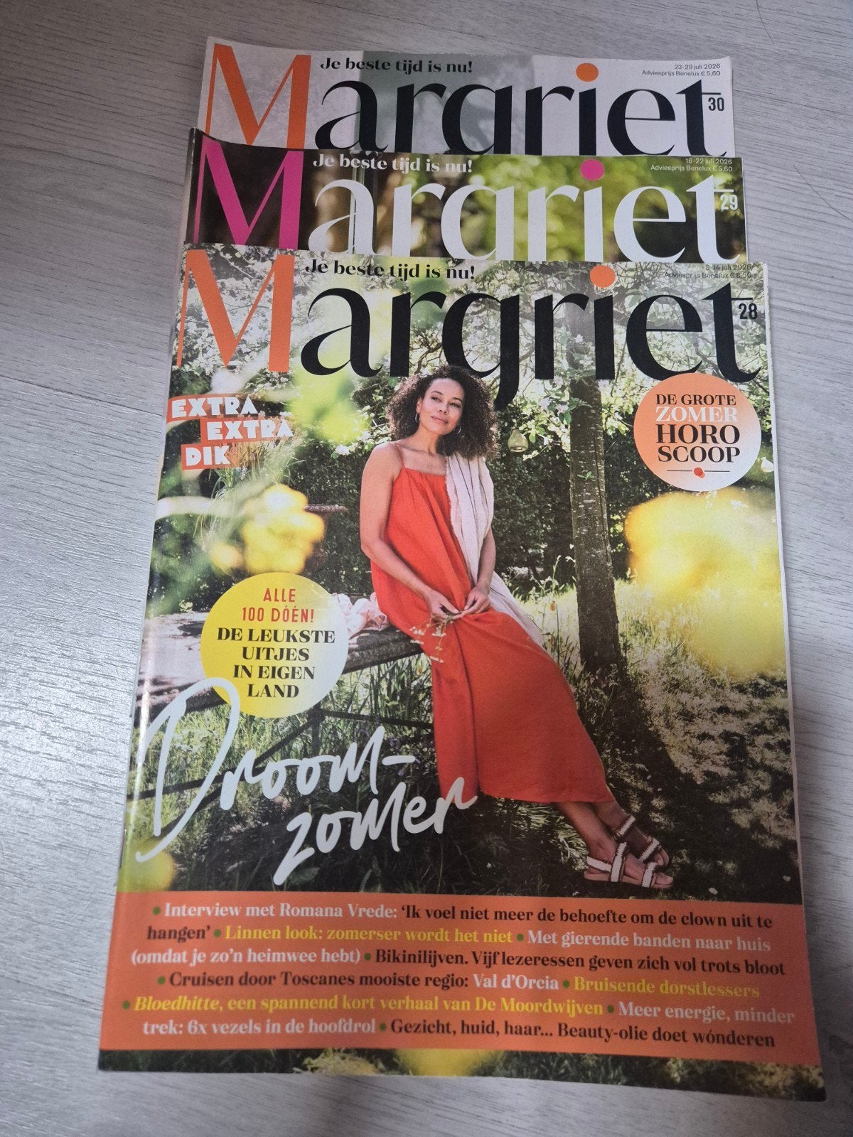 3x Margriet (nrs 28, 29 en 30 van 2026), Ophalen of Verzenden, Zo goed als nieuw, Damesbladen