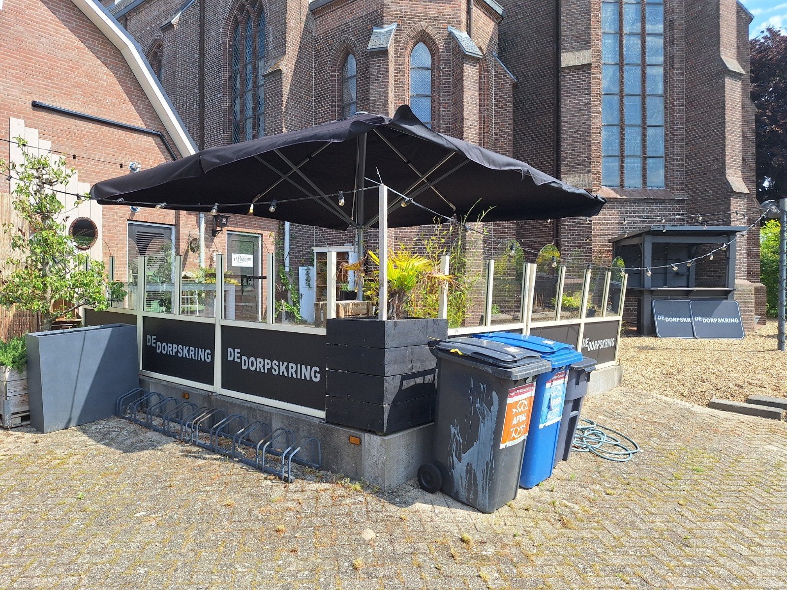 6 Horeca terras windschermen, Ophalen