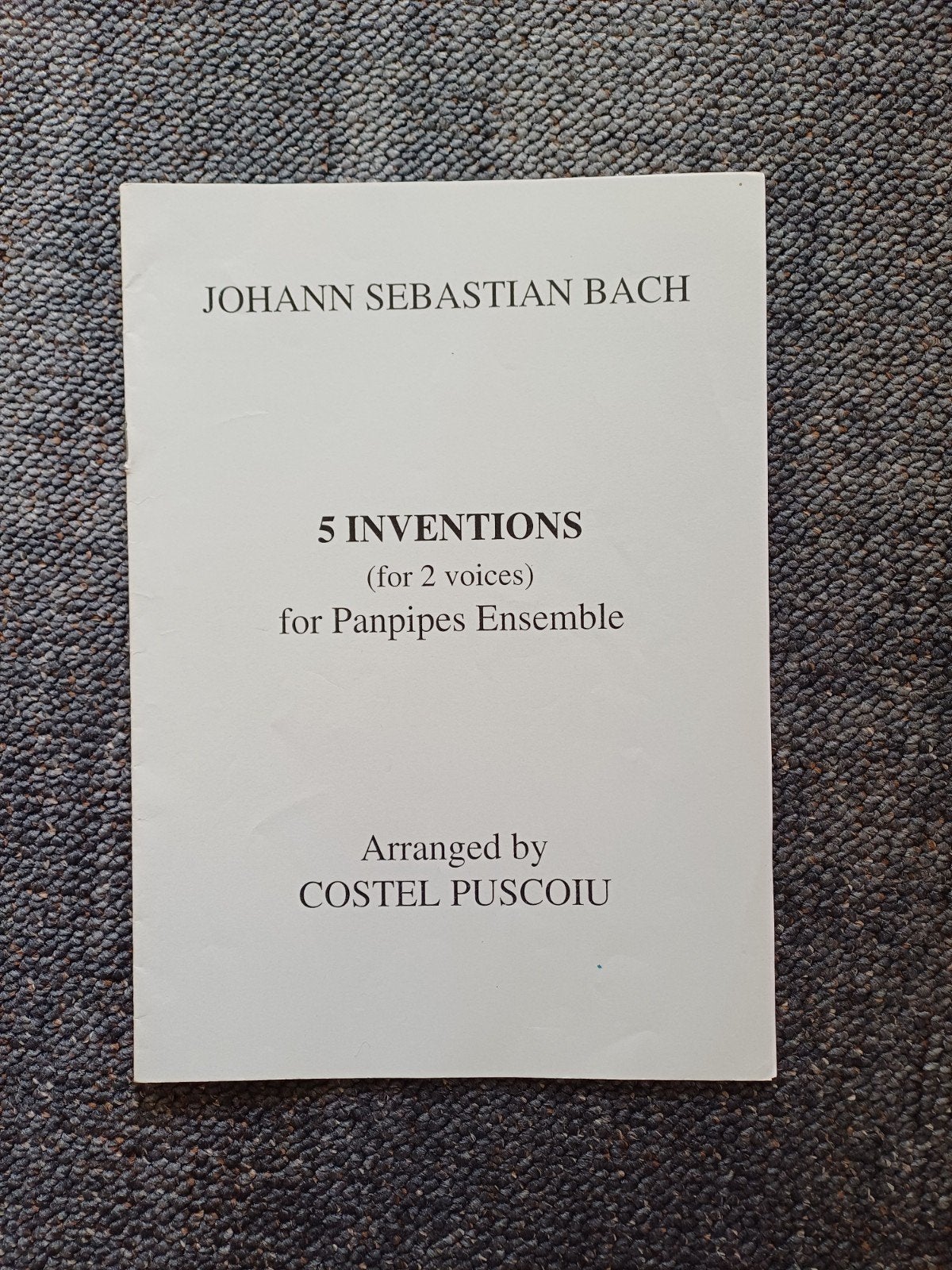Panfluit muziek Johan Sebastian Bach,5 Inventions, Ophalen of Verzenden, Zo goed als nieuw, Artiest