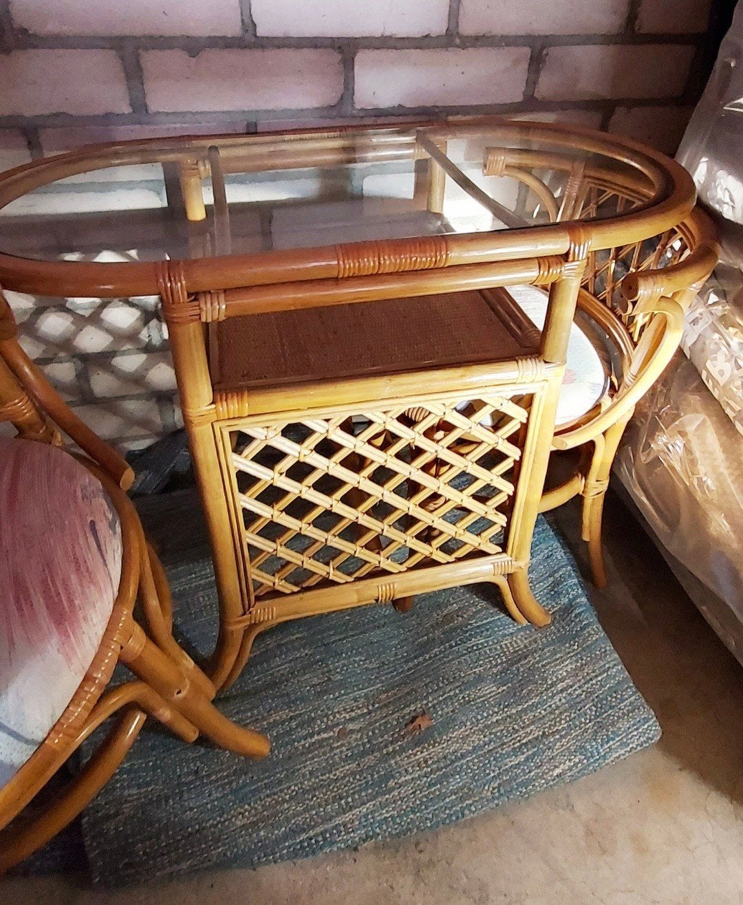 Vintage rotan bistroset, Ophalen