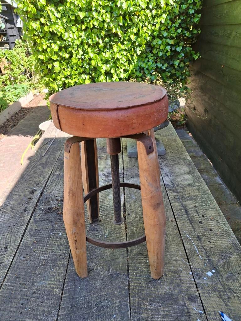 Industriele kruk, Ophalen of Verzenden, Hout