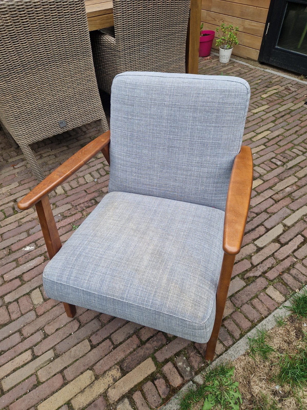 Ikea Ekenaset stoel - Jaren '30 stijl, zit heerlijk, Gebruikt, Stof, Ophalen, Jaren '30