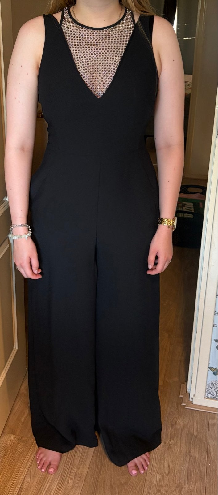 Ted Baker Zwarte Jumpsuit met Strass Detail, Ophalen of Verzenden, Nieuw, Maat 38/40 (M), Zwart