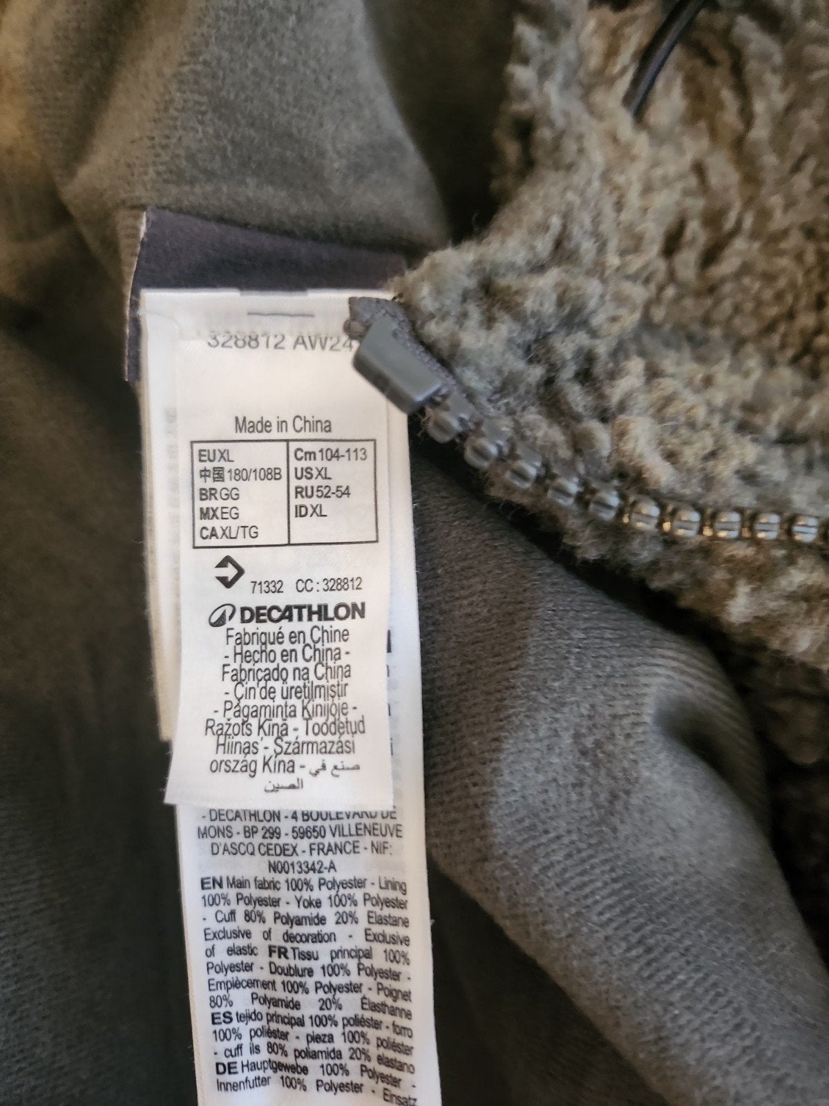 Solognac fleecevest met capuchon, zo goed als nieuw, Ophalen, Solognac, Maat 56/58 (XL), Zo goed als nieuw