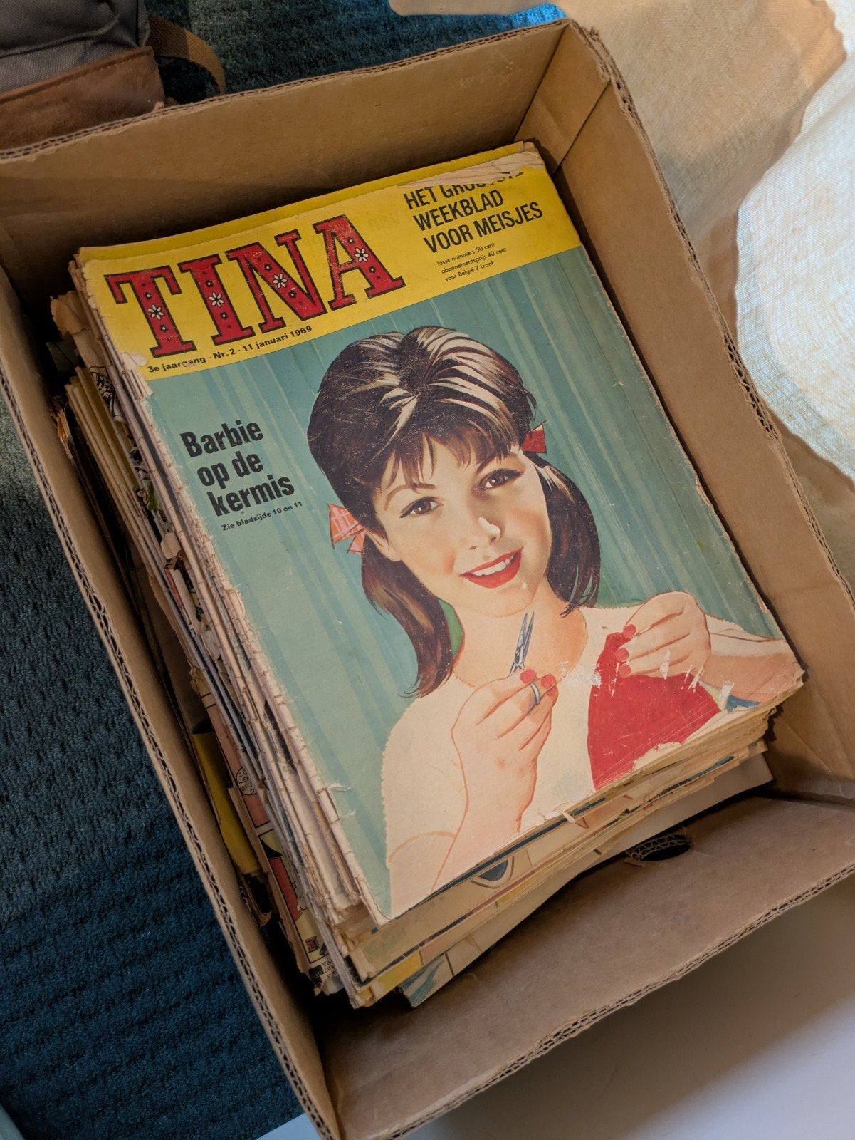 Vintage Tina weekbladen - Jaargang 1969, Verzenden, Gelezen, Damesbladen