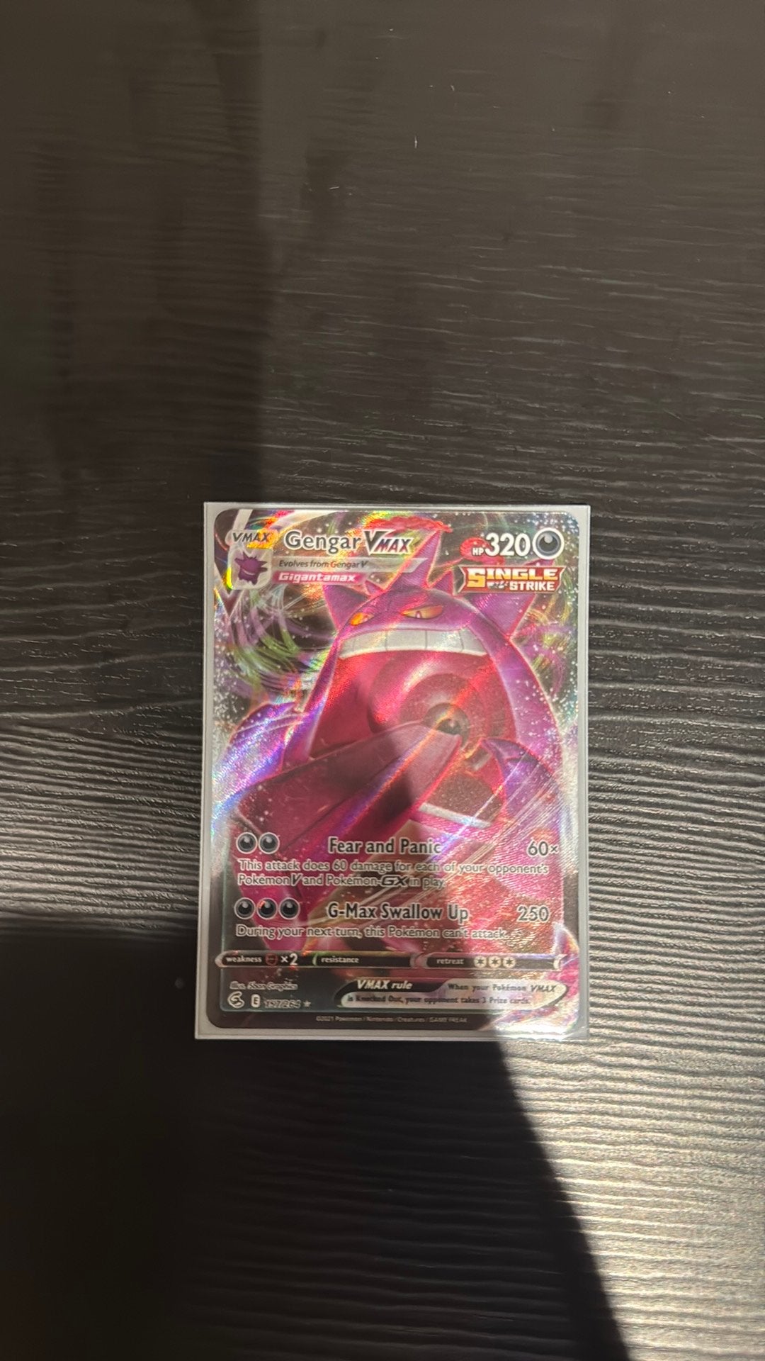 Pokémon Kaart - Gengar VMAX 157/264 (Fusion Strike) -, Verzamelen, Speelkaarten, Jokers en Kwartetten, Verzenden, Nieuw, Speelkaart(en)