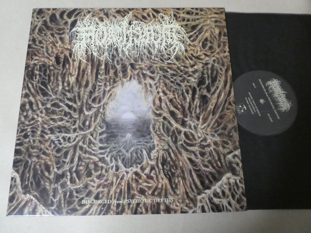 Mortiferum – Disgorged From Psychotic Depths (2019) zwart, Inclusief insert, Verzenden, Zo goed als nieuw, 12 inch
