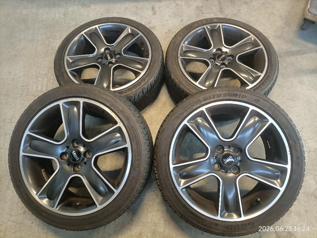 Licht metalen velgen met winter banden voor Mini Cooper, Auto-onderdelen, Banden en Velgen, Ophalen, Gebruikt, Velg(en), 16 inch