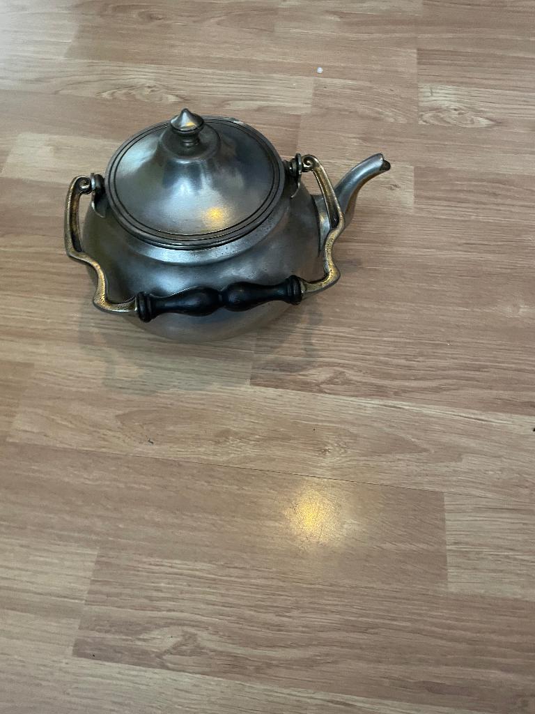 Tinnen theepot, Antiek en Kunst, Antiek | Tin, Ophalen of Verzenden
