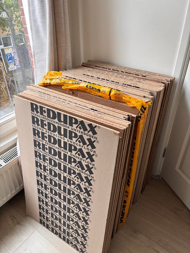 60 Redupax ondervloerplaten 59x86cm, 9mm dik, 10dB norm, Ophalen, Zo goed als nieuw, Overige typen, 50 cm of meer