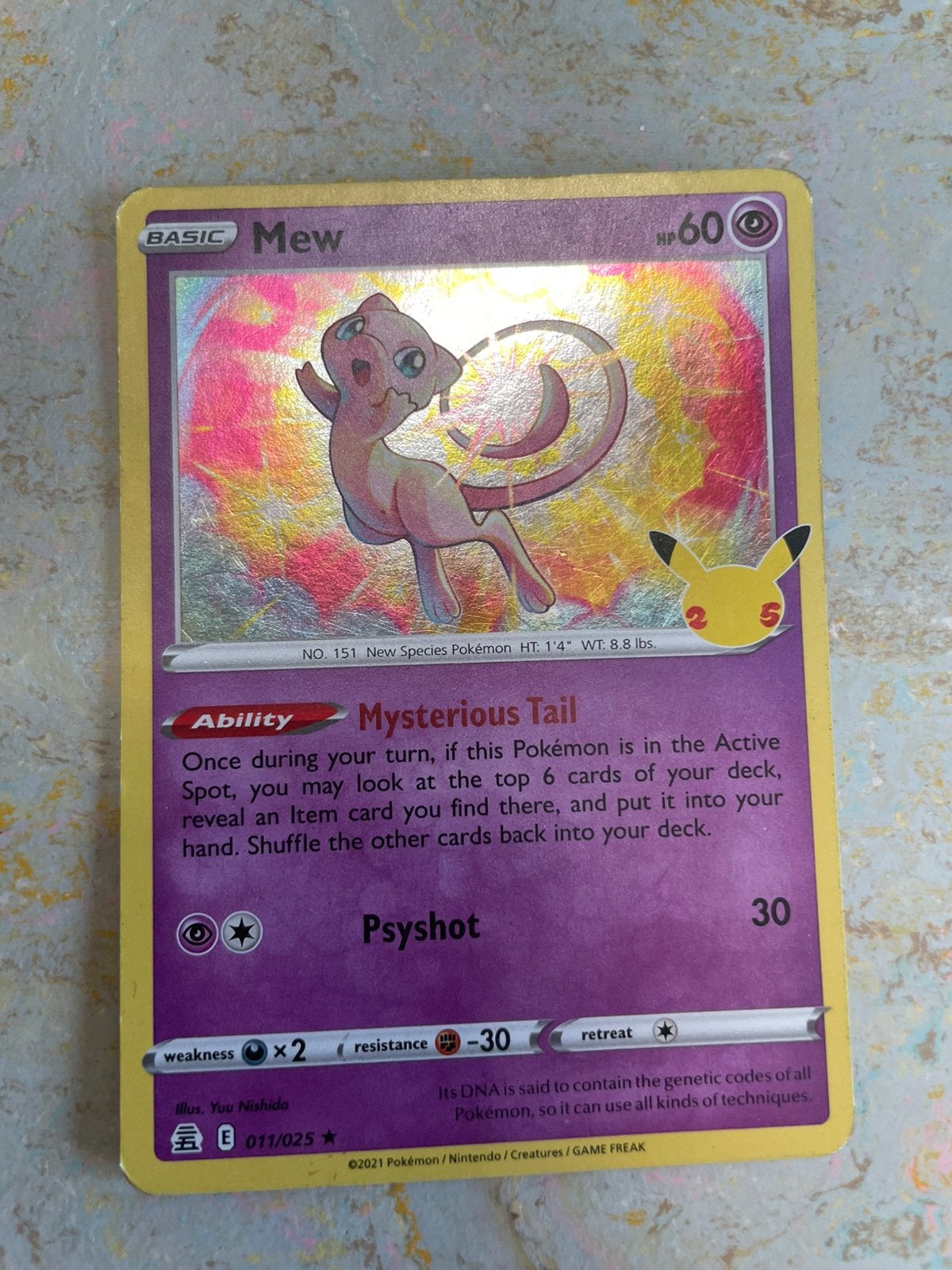 Mew pokemon kaart, Ophalen of Verzenden, Zo goed als nieuw
