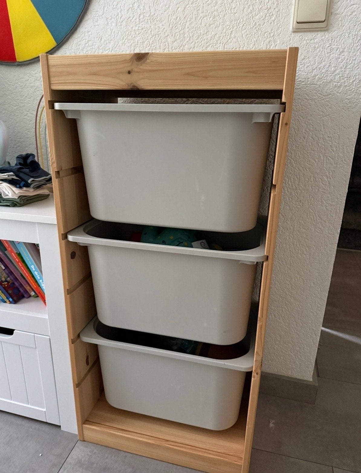IKEA Trofast kast met 3 bakken, Ophalen, Gebruikt, Minder dan 50 cm, 90 tot 105 cm