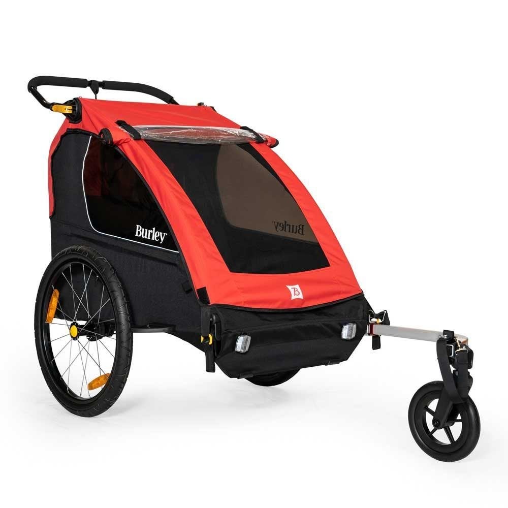 Fietskar Burley Honey Bee 2 kind rood zwart, Fietsen en Brommers, Ophalen, Nieuw, Kinderkar
