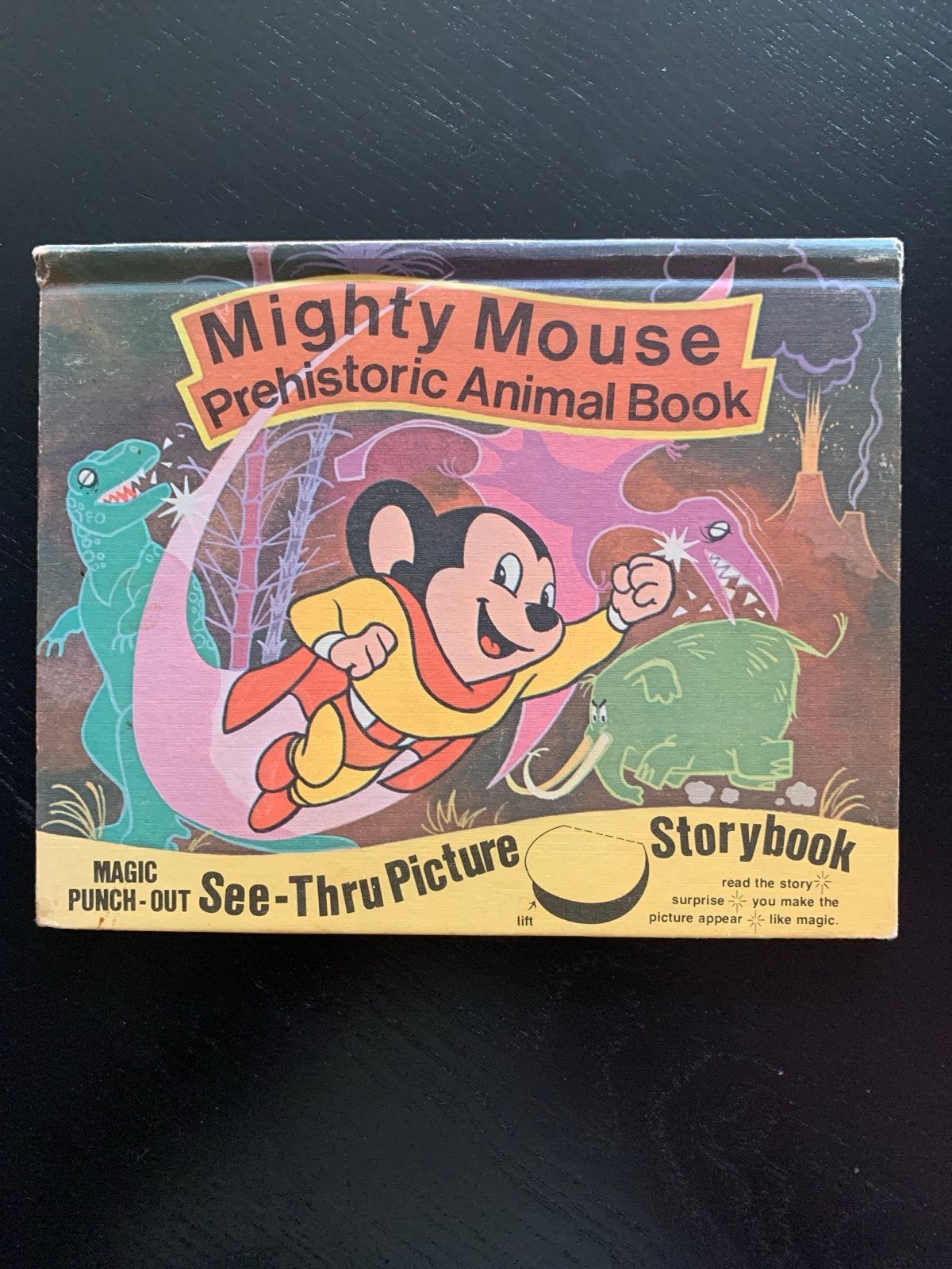 Mighty Mouse Prehistoric Animal Boek- Vintage Kinderboek, Boeken, Ophalen of Verzenden, Zo goed als nieuw, Sprookjes