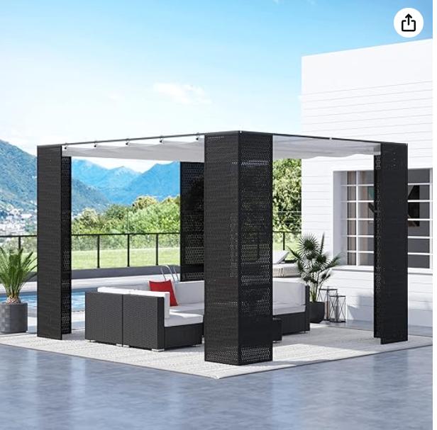 Pergola / tuinpaviljoen Outsunny nieuw in doos met schuifdak, Tuin en Terras, Overkappingen, Ophalen, Tuinpaviljoen, ., Nieuw