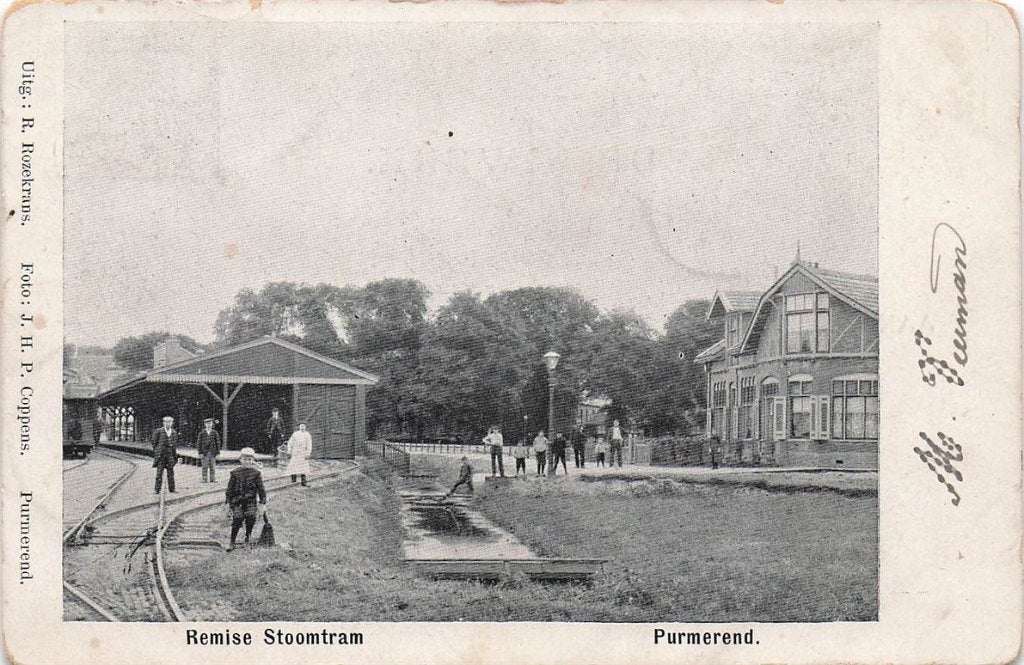 702-498-047 Purmerend Remise Stoomtram, Verzamelen, Ophalen of Verzenden, Voor 1920, Noord-Holland