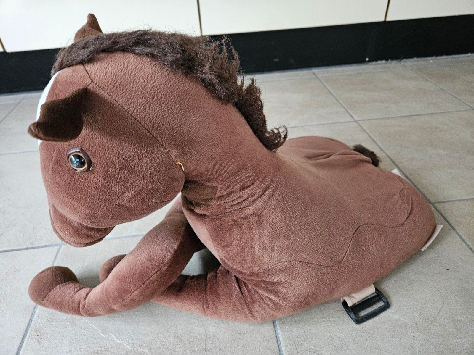 Groot bruin paard knuffel - speelgoed paard, Ophalen, Paard, Gebruikt, Middelgroot (20 tot 80 cm)