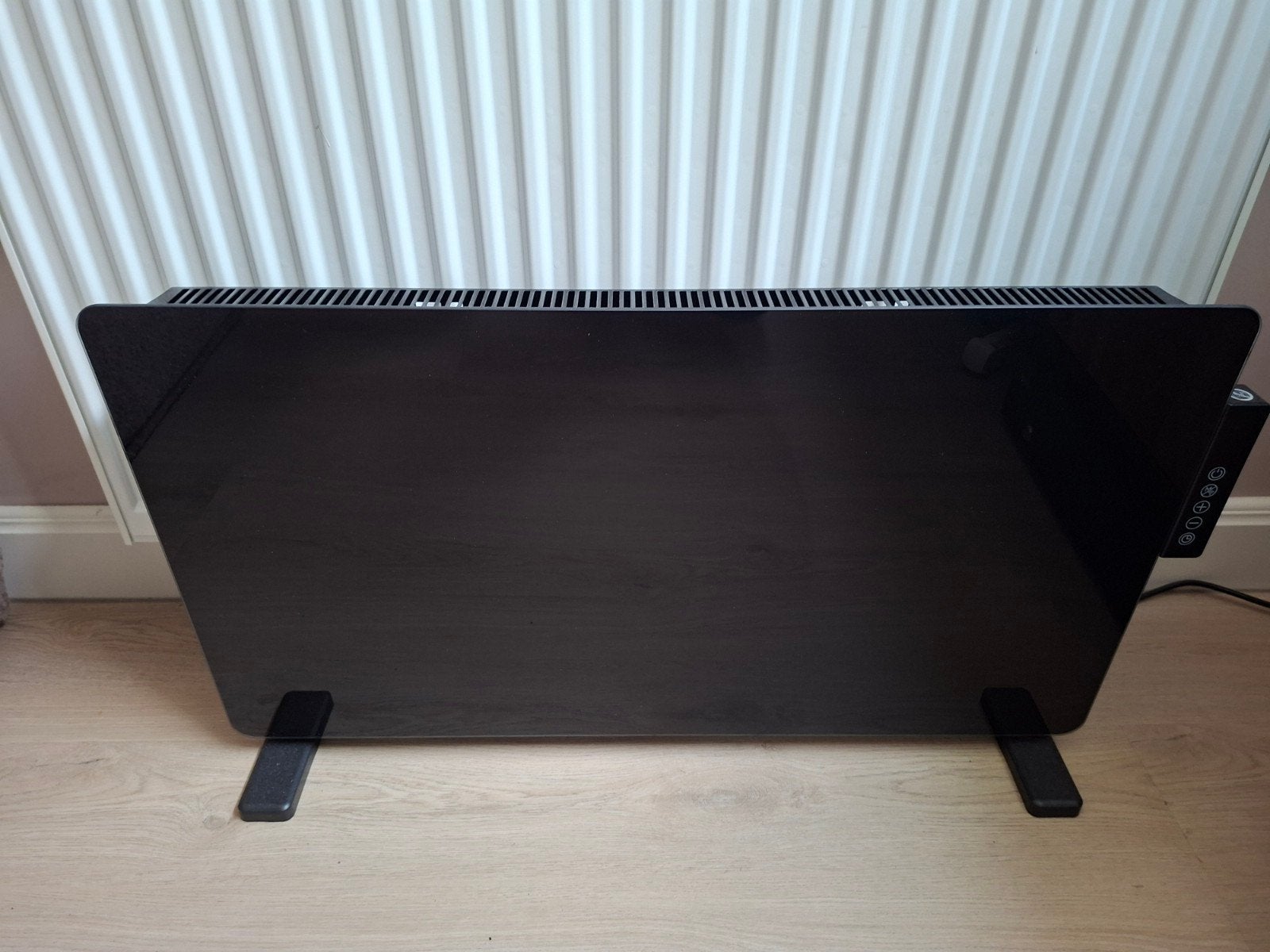 Moderne zwarte elektrische kachel - Zo goed als nieuw, 30 tot 80 cm, Kachel, Ophalen of Verzenden, Zo goed als nieuw