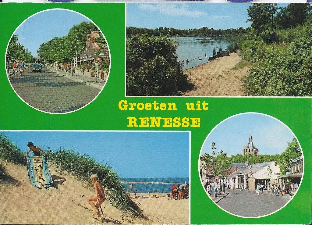 K58 gelopen ansichtkaart groeten uit Renesse, Ophalen of Verzenden, 1980 tot heden, Gelopen