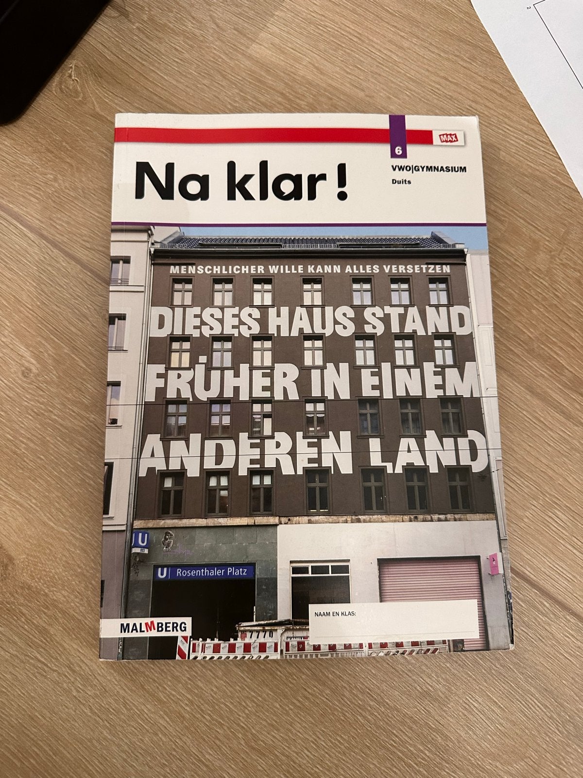 Na Klar! 6 VWO/Gymnasium Duits Boek, Ophalen of Verzenden, Alpha, Gelezen, Overige niveaus