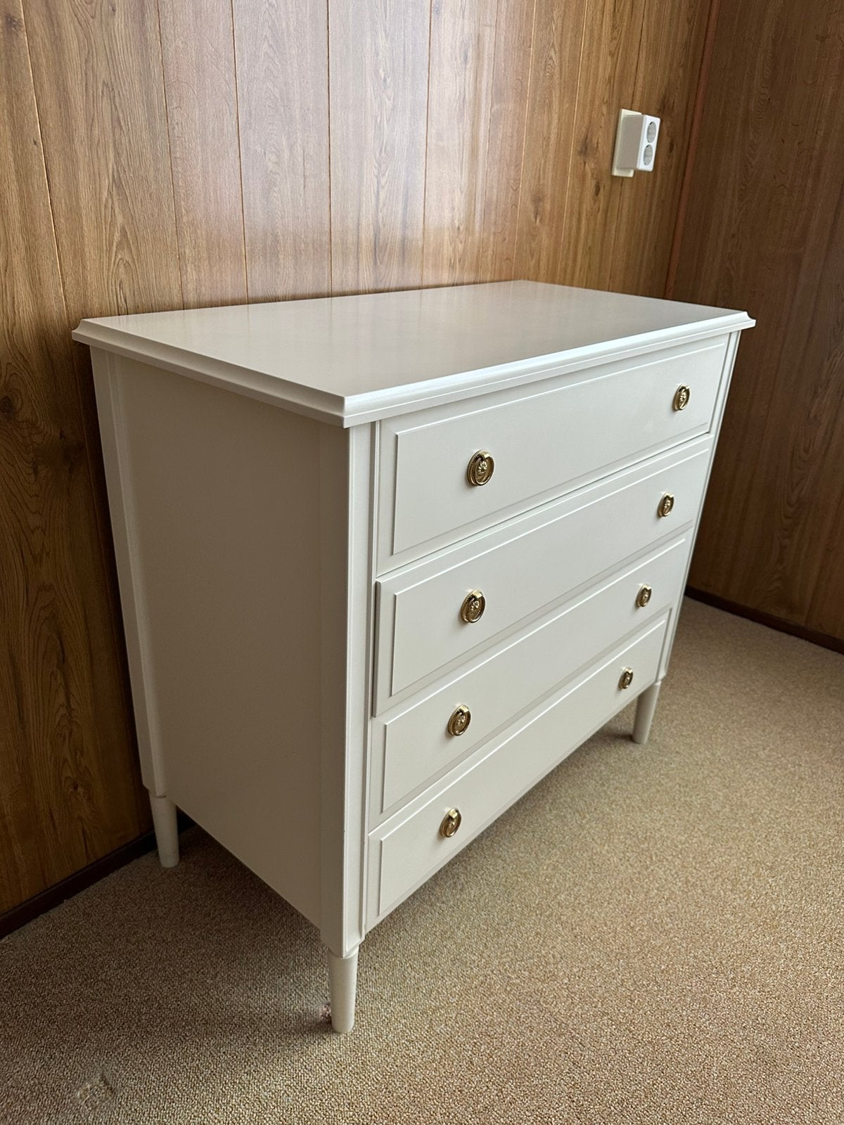 Klassieke massief houten ladekast, Huis en Inrichting, Kasten | Ladekasten, Ophalen, 50 tot 100 cm, Zo goed als nieuw, 3 of 4 laden