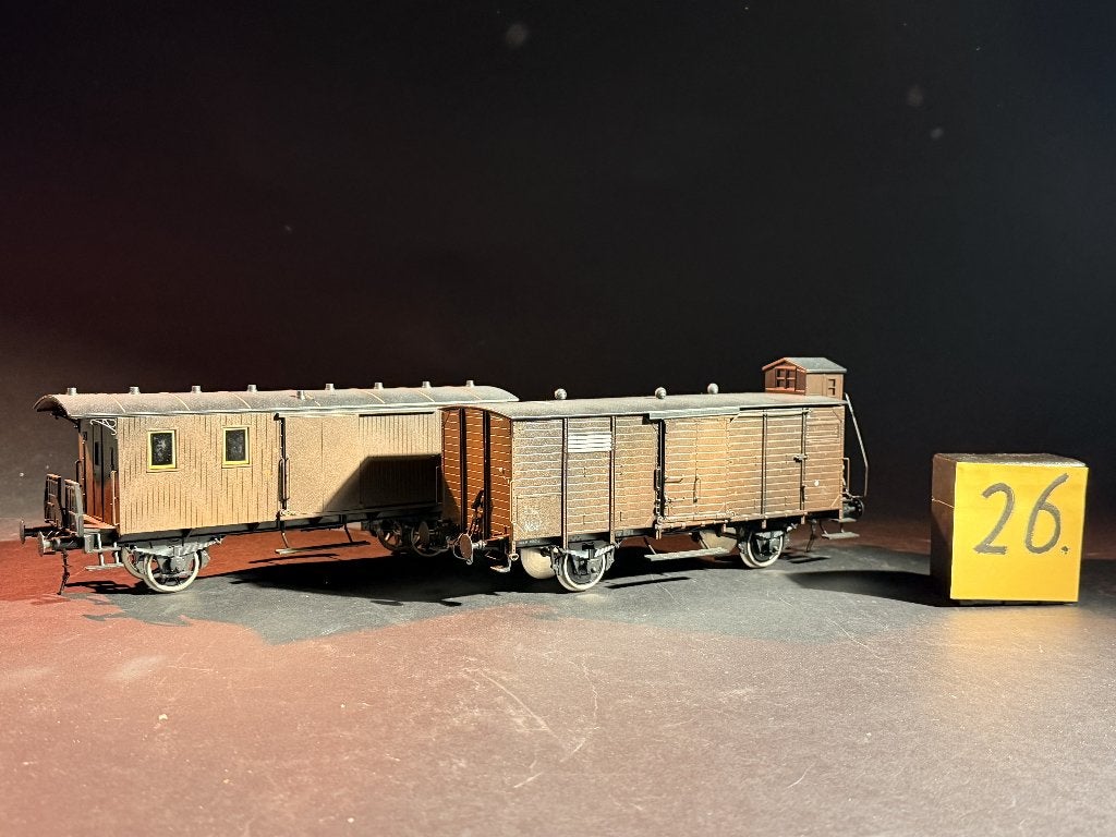MODELBOUW:  2 x MOOIE COMPLETE WAGONS VAN MÄRKLIN, 1:32, Ophalen of Verzenden, Gebruikt, 1:50 of kleiner