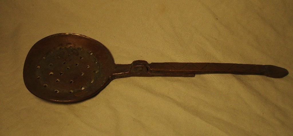 antiek koper-brons schep zeef, Antiek en Kunst, Ophalen of Verzenden