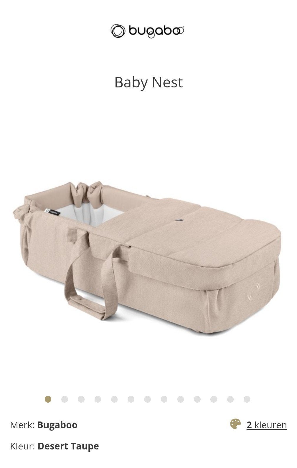Bugaboo Baby Nest - Desert Taupe, Ophalen of Verzenden, Nieuw, Kinderwagen, Bugaboo