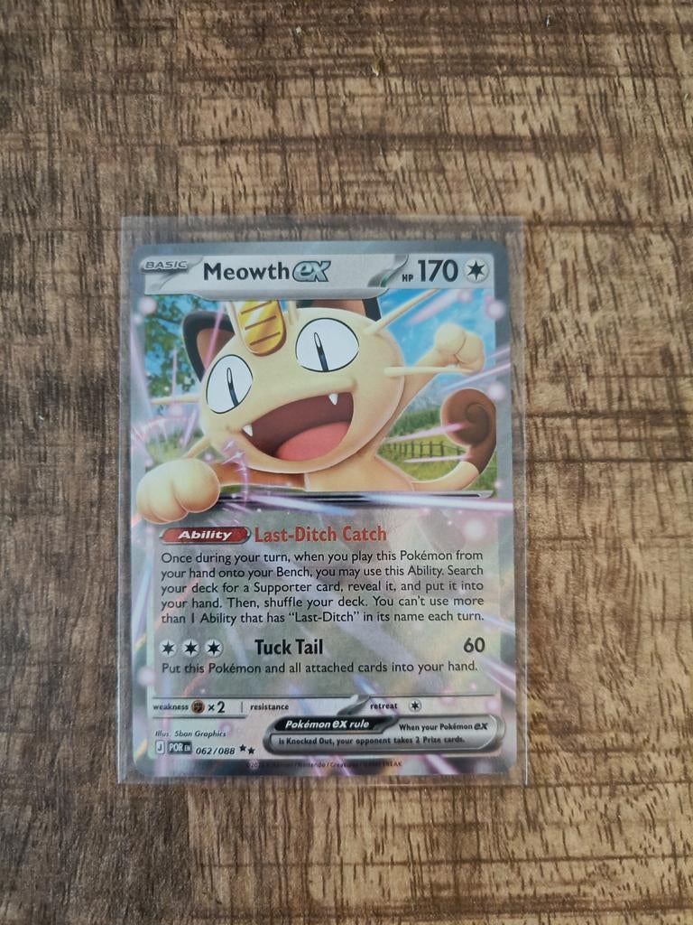 Pokémon kaart Meowth ex 062/068, Ophalen