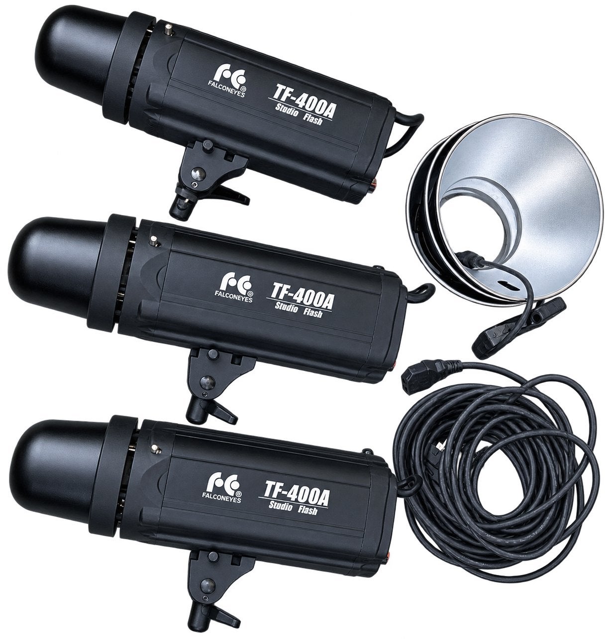 3x Falcon Eyes TF-400A Studioflitser - Professionele set, Falcon Eyes, Flitser, Ophalen, Gebruikt