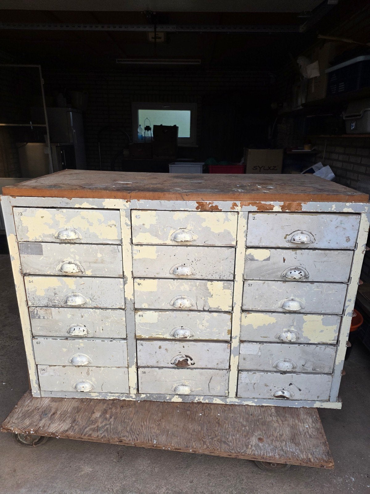 brocante industriële werkbank jr 60, Ophalen