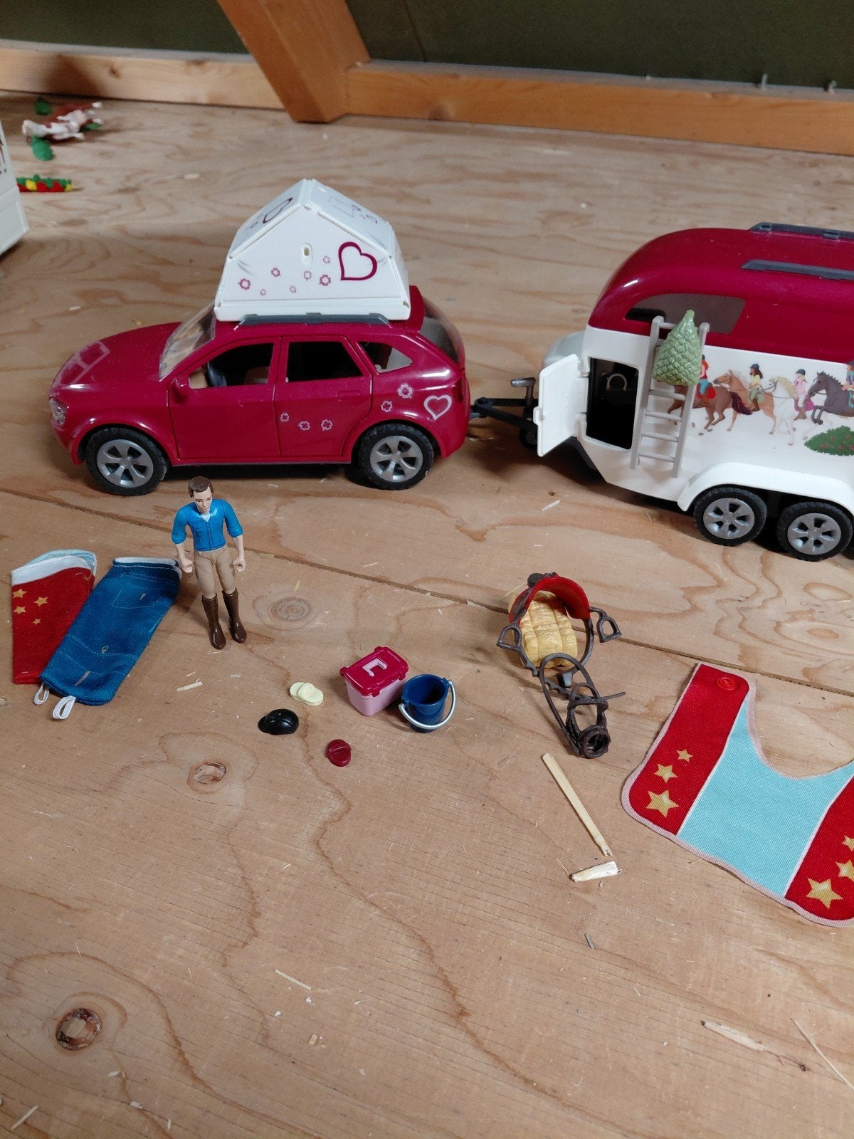 Schleich Horse Club Auto met trailer, Ophalen of Verzenden, Zo goed als nieuw, Jongen of Meisje