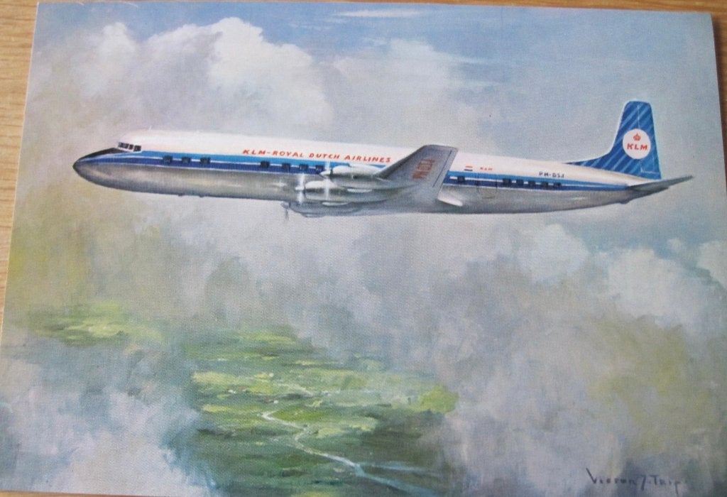 KLM Douglas DC 7 geschilderd door Victor Trip - nieuw, Verzenden, 1980 tot heden, Ongelopen, Overige thema's