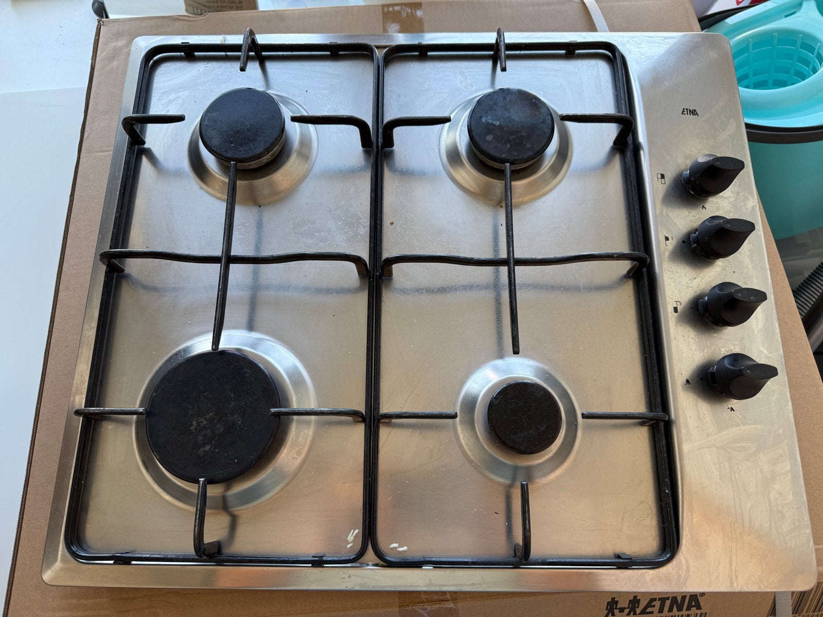 Etna T007HRVSA1A/E1 Gaskookplaat, Witgoed en Apparatuur, Kookplaten, Ophalen, Gebruikt, 4 kookzones, Inbouw