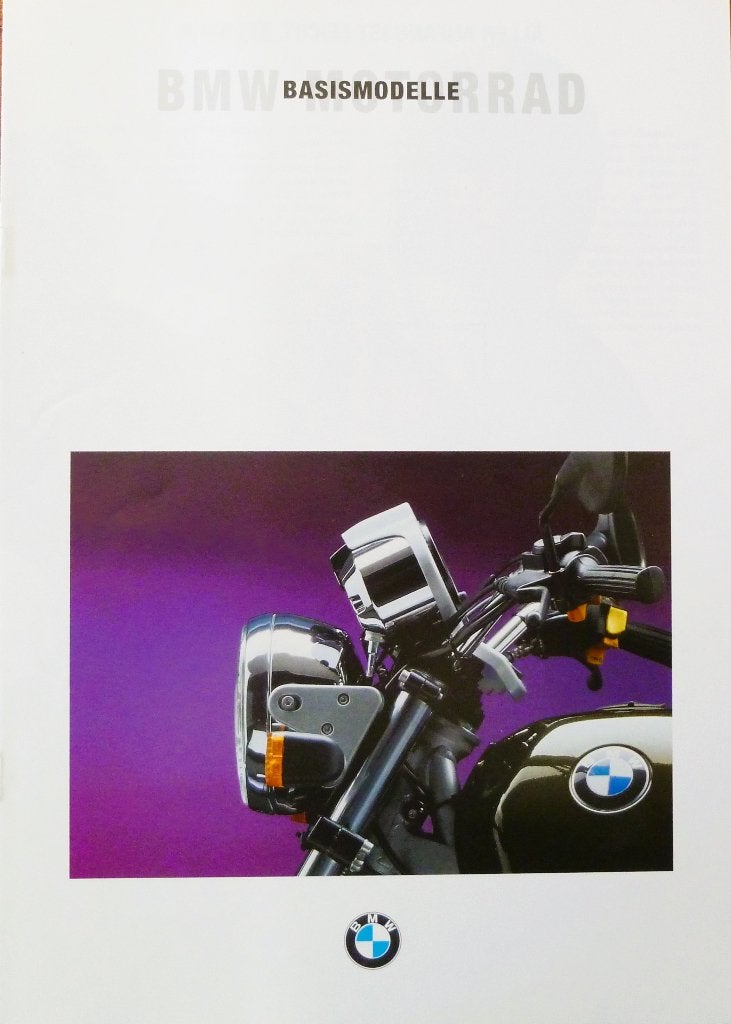 Folder BMW Basismodelle 1994, Motoren, Ophalen of Verzenden, BMW