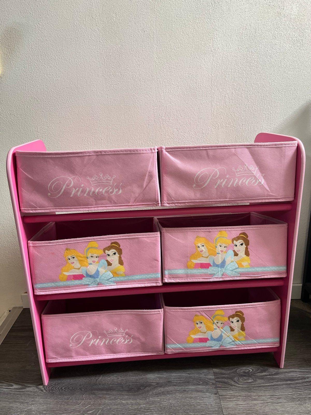 Roze Disney Princess Opbergrek met 6 Stoffen Bakken, Ophalen, Gebruikt, Opbergmeubel, Disney
