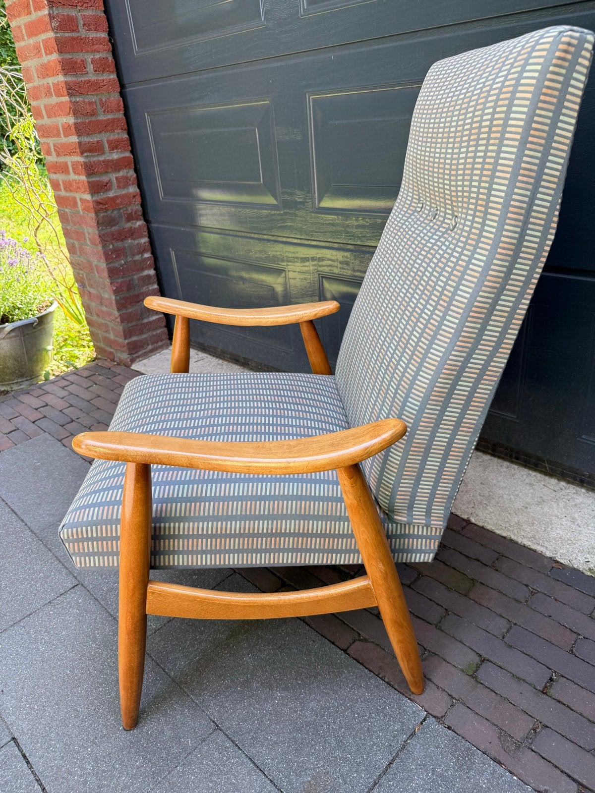 Van Teeffelen relaxfauteuil - Vintage design stoel, Huis en Inrichting, Stoelen, Ophalen, Gebruikt, Overige kleuren, Sixties