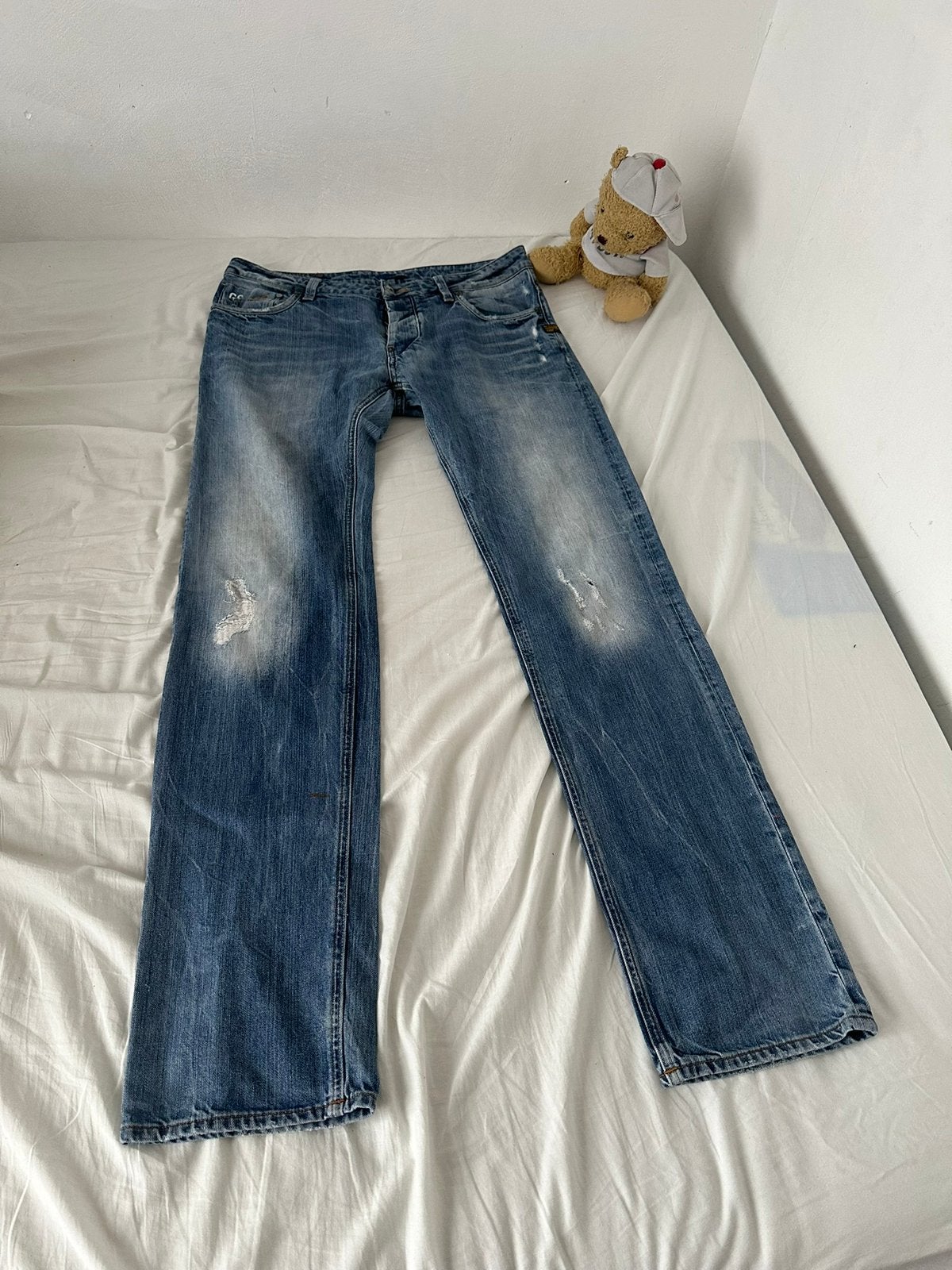 G-Star RAW limited edition ripped jeans, G-Star Raw, Blauw, Ophalen of Verzenden, Zo goed als nieuw