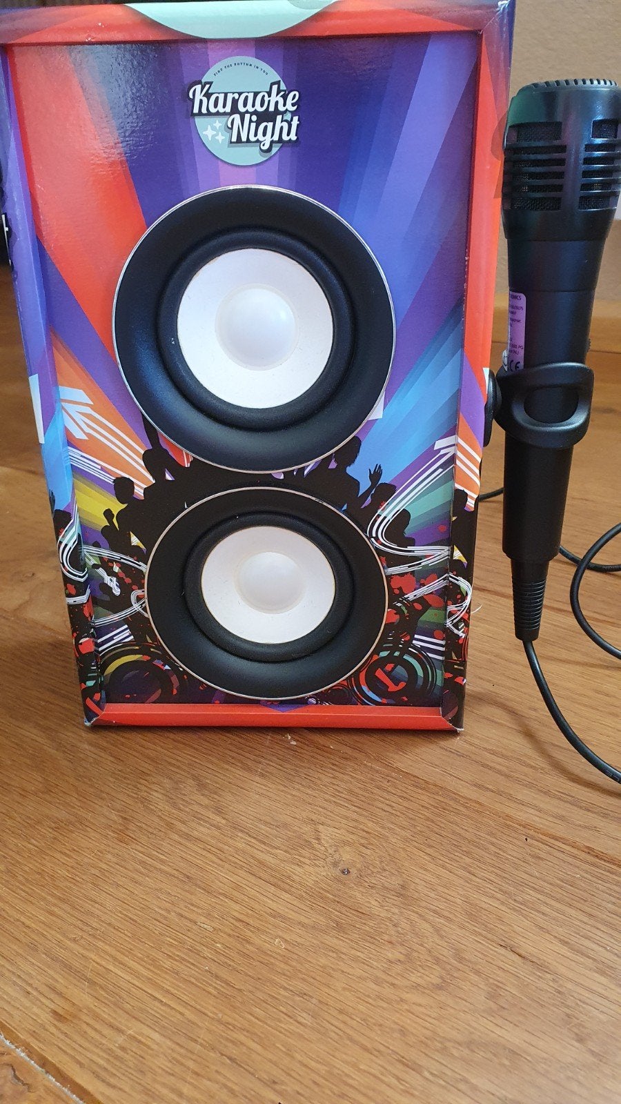 Karaoke Night set met microfoon en luidsprekers, Ophalen of Verzenden, Gebruikt, Complete set